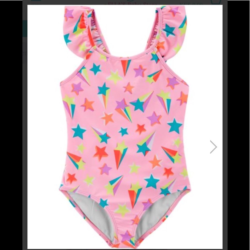Carter’s pink star swimsuit 2T